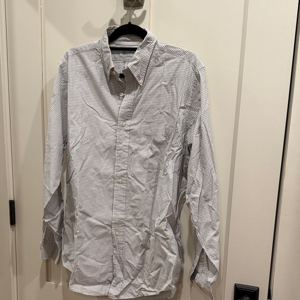 Brooks Brothers Navy and White Checkered button-down Shirt